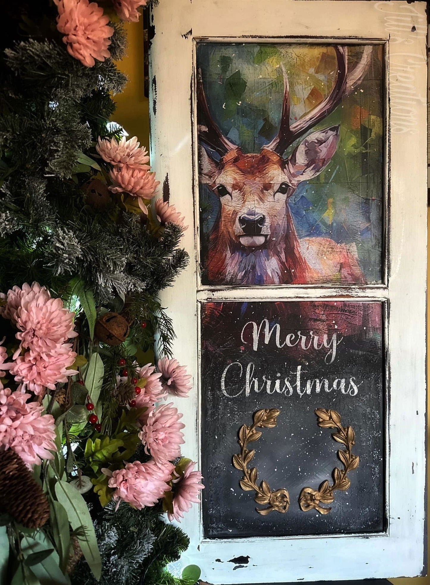 Close-up of decoupage paper's intricate torn edges and vibrant red, white, and blue American flag design on textured tissue