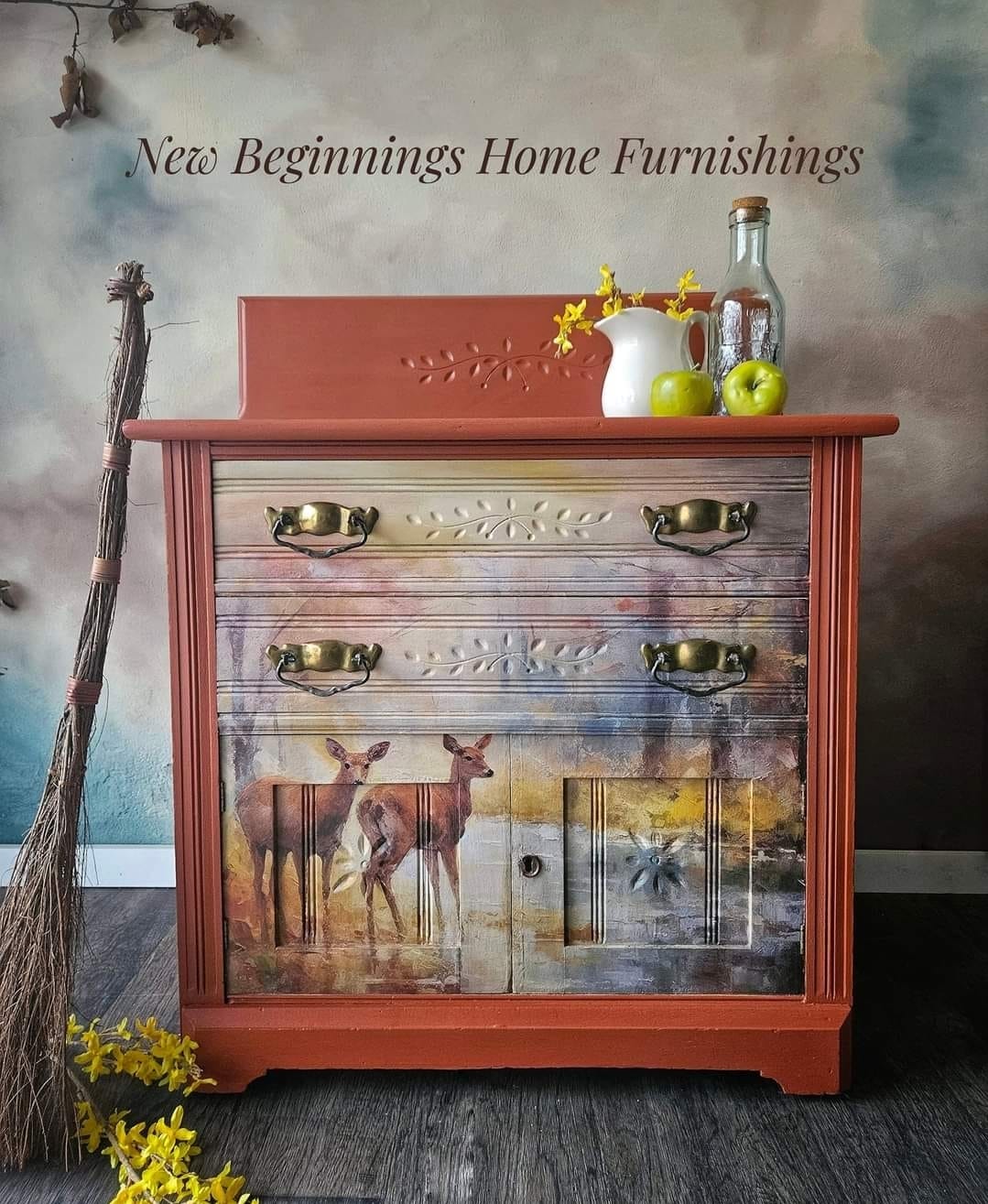 Close-up of the tissue paper's intricate woodland reflection pattern with vibrant green, soft matte texture, and subtle